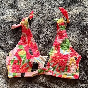 Colorful Floral Bikini Top
